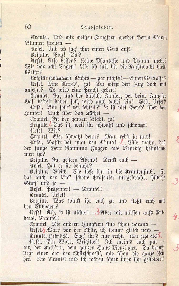 Landfrieden. Deutsche Komödie in drei Aufzügen