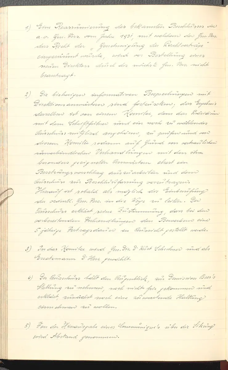 Protokolle der Ausschusssitzungen des Vereines des Deutschen Volkstheaters in Wien