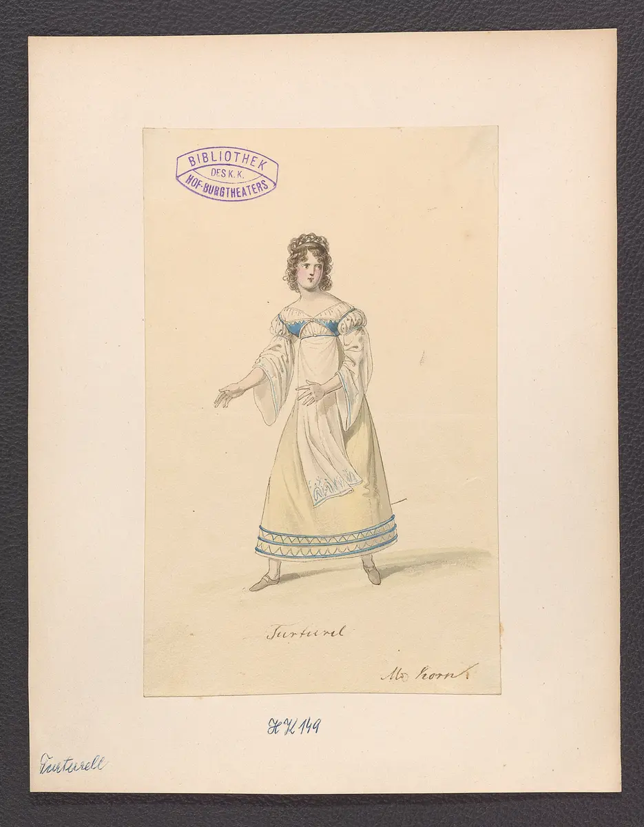 Turturell, Titel der Serie: Figurinen des k.k. Hof-Burgtheaters