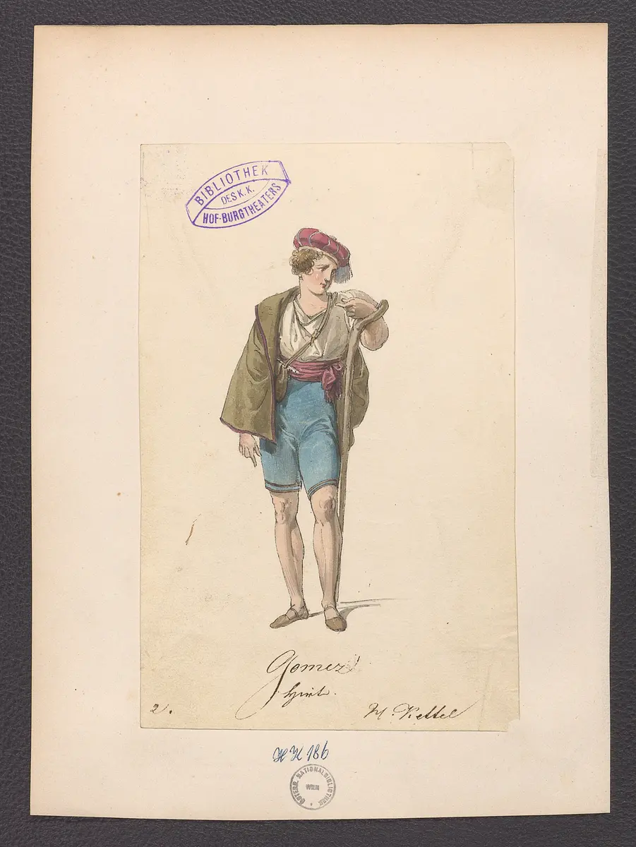 Das Nachtlager in Granada, Titel der Serie: Figurinen des k.k. Hof-Burgtheaters