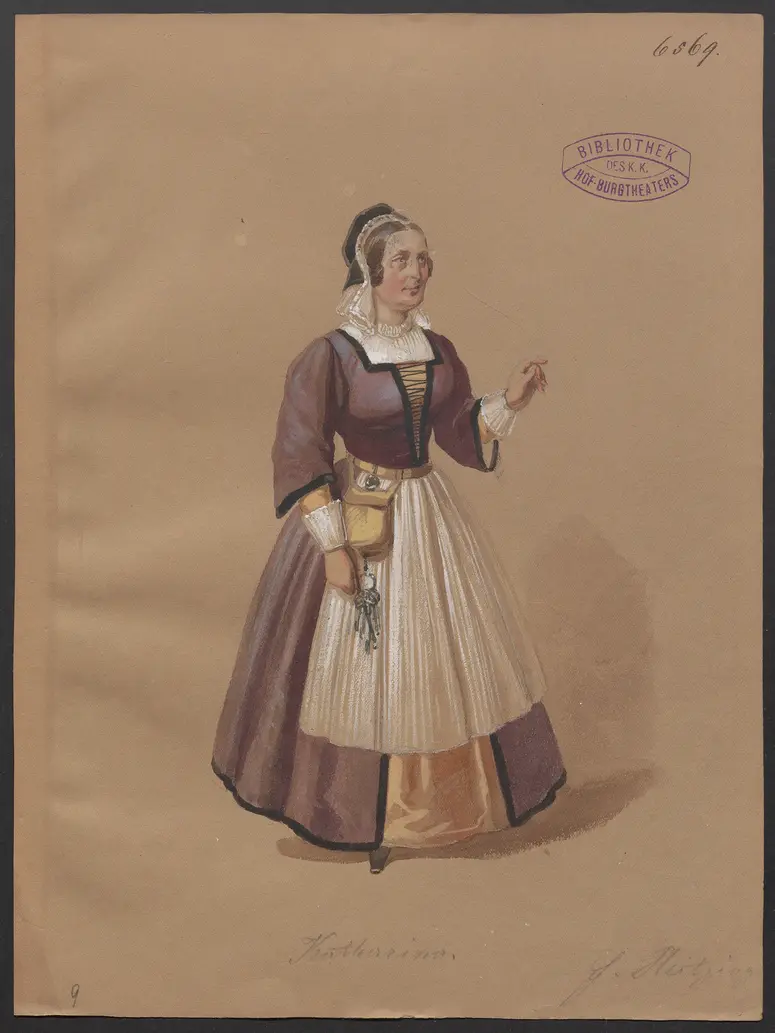 Die Grafen von der Esche, Titel der Serie: Figurinen des k.k. Hof-Burgtheaters