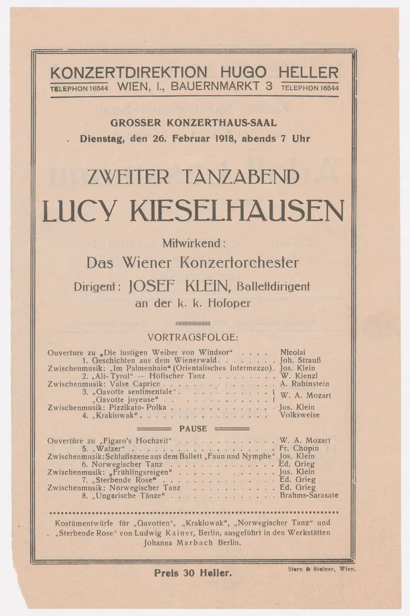 Zweiter Tanzabend Lucy Kieselhausen
