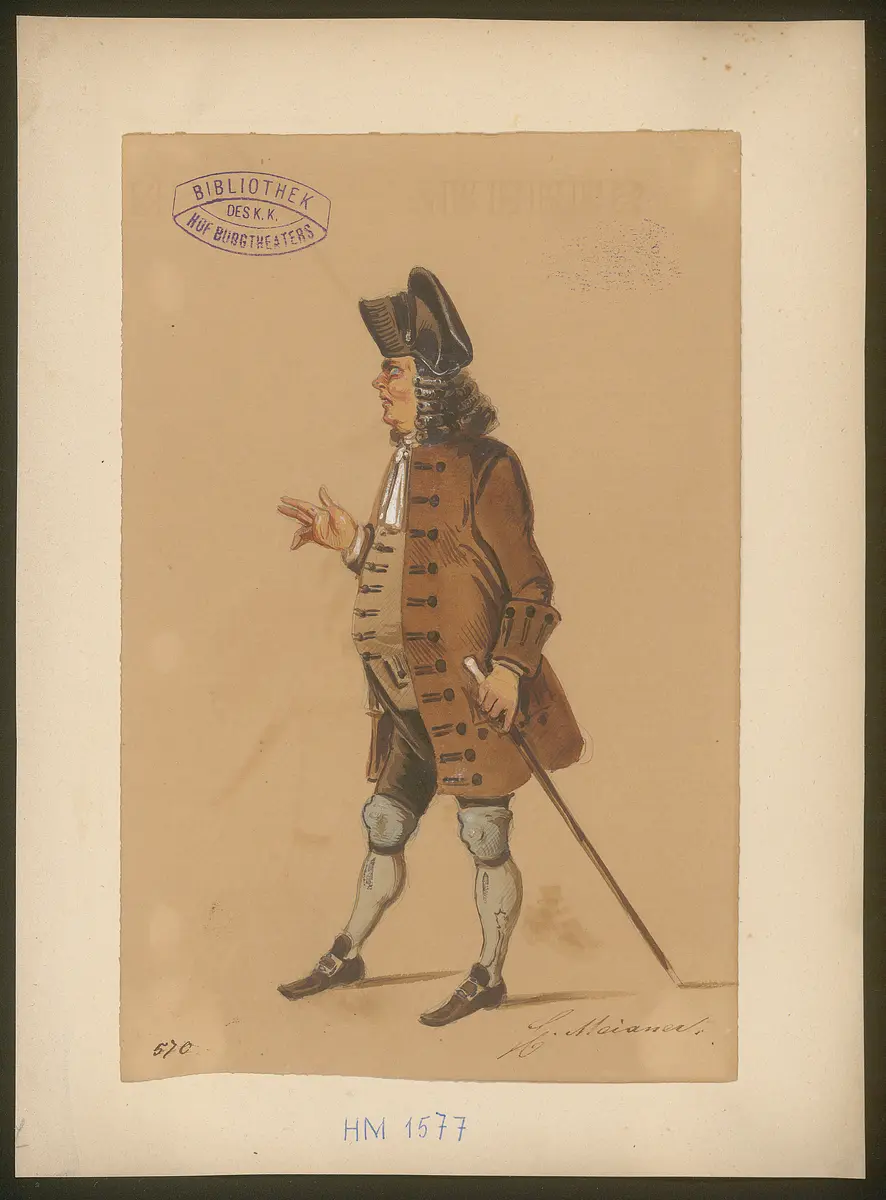 Vor hundert Jahren, Titel der Serie: Figurinen des k.k. Hof-Burgtheaters