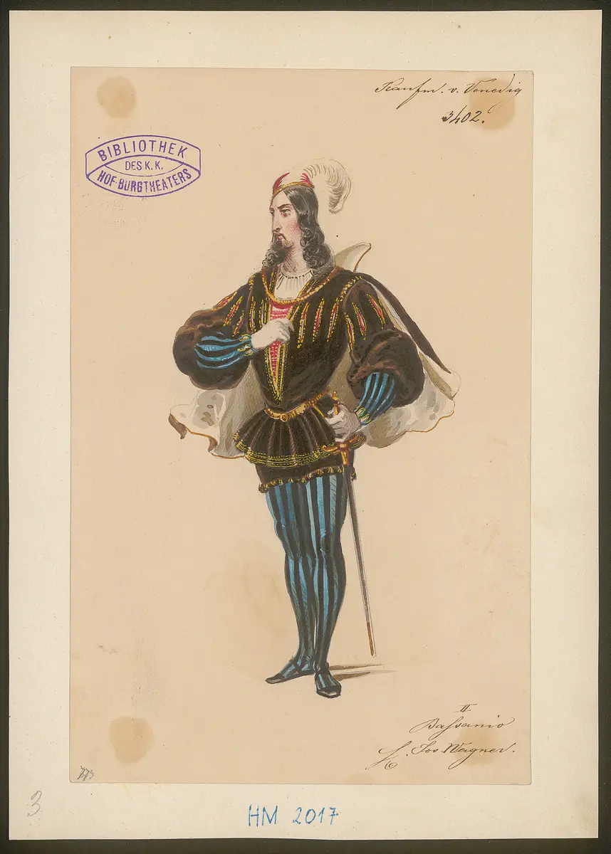 Der Kaufmann von Venedig, Originaltitel: The Merchant of Venice, Titel der Serie: Figurinen des k.k. Hof-Burgtheaters
