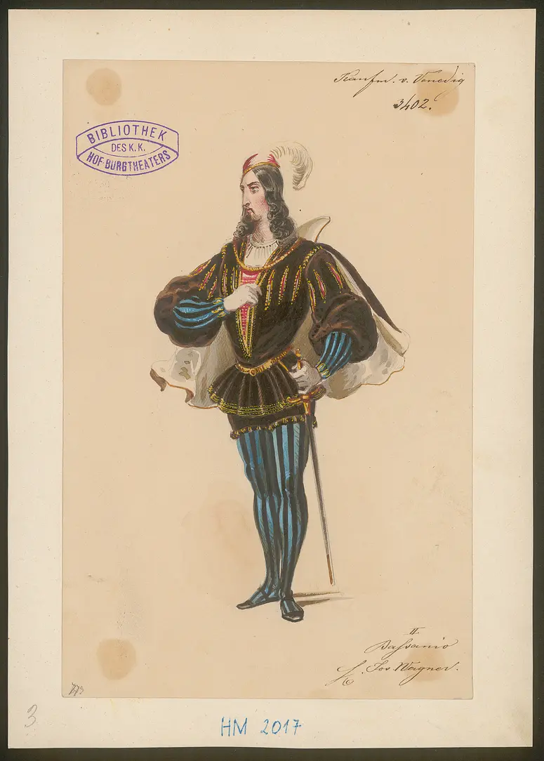 Der Kaufmann von Venedig, Originaltitel: The Merchant of Venice, Titel der Serie: Figurinen des k.k. Hof-Burgtheaters