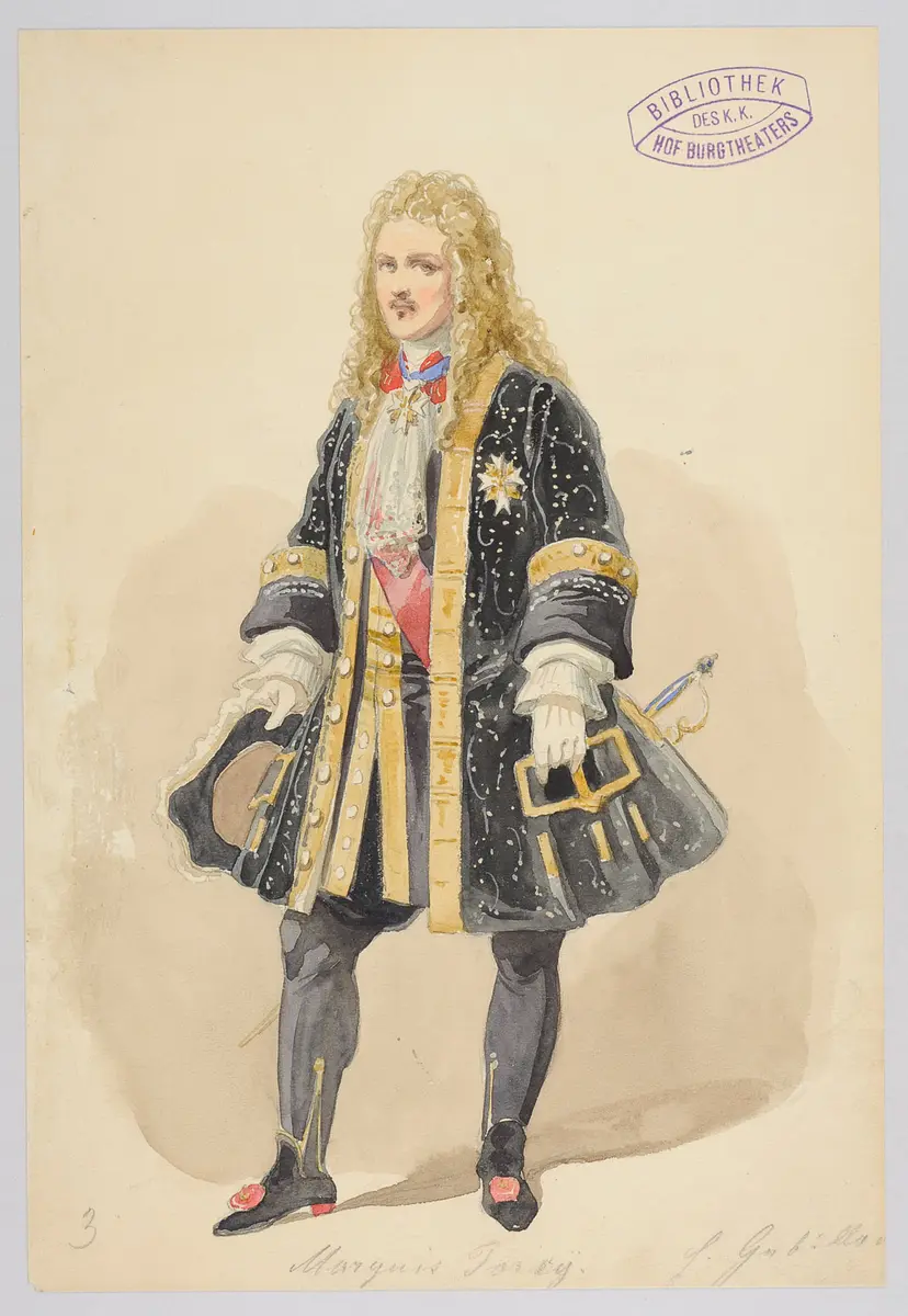 Am Tage von Oudenaarde, Alternativtitel: Am Tage von Oudenarde, Titel der Serie: Figurinen des k.k. Hof-Burgtheaters