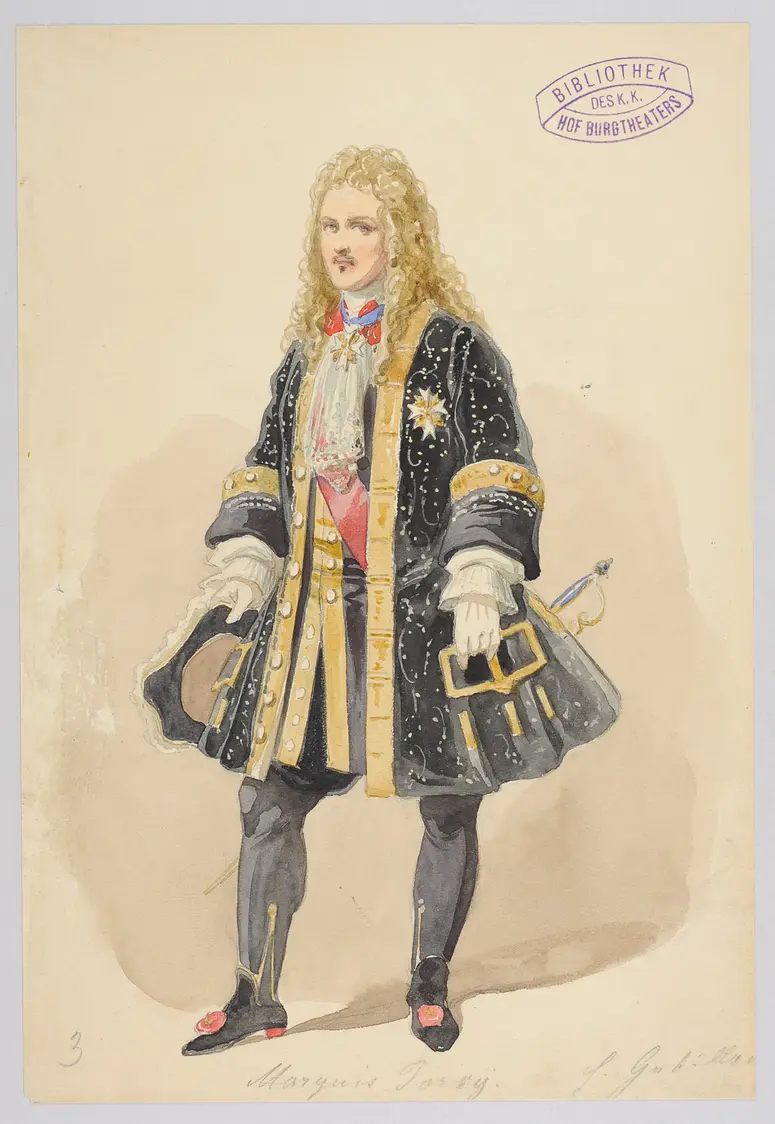 Am Tage von Oudenaarde, Alternativtitel: Am Tage von Oudenarde, Titel der Serie: Figurinen des k.k. Hof-Burgtheaters