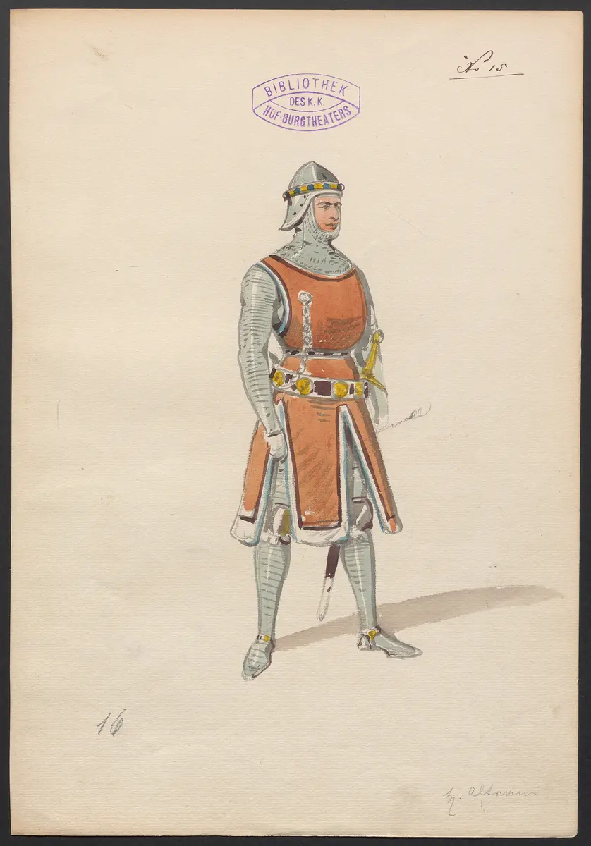 Lady Gloster, Titel der Serie: Figurinen des k.k. Hof-Burgtheaters