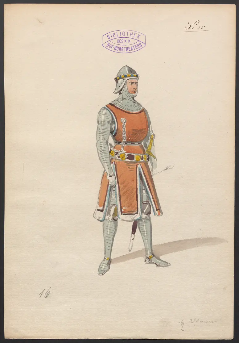 Lady Gloster, Titel der Serie: Figurinen des k.k. Hof-Burgtheaters