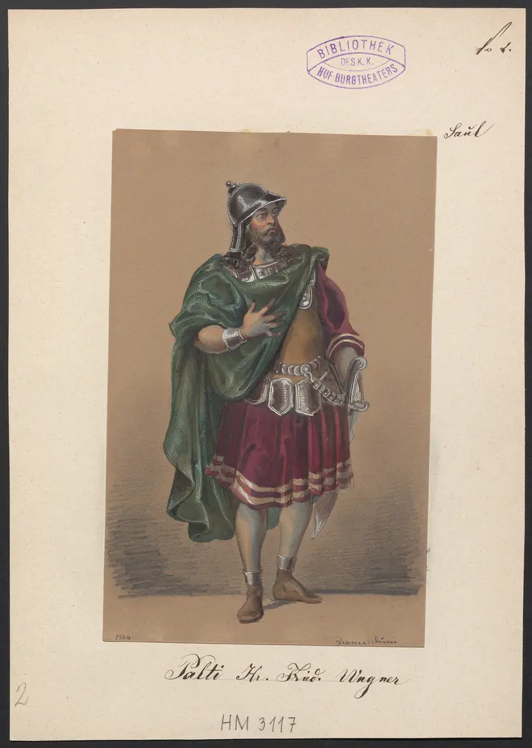 Saul, Titel der Serie: Figurinen des k.k. Hof-Burgtheaters