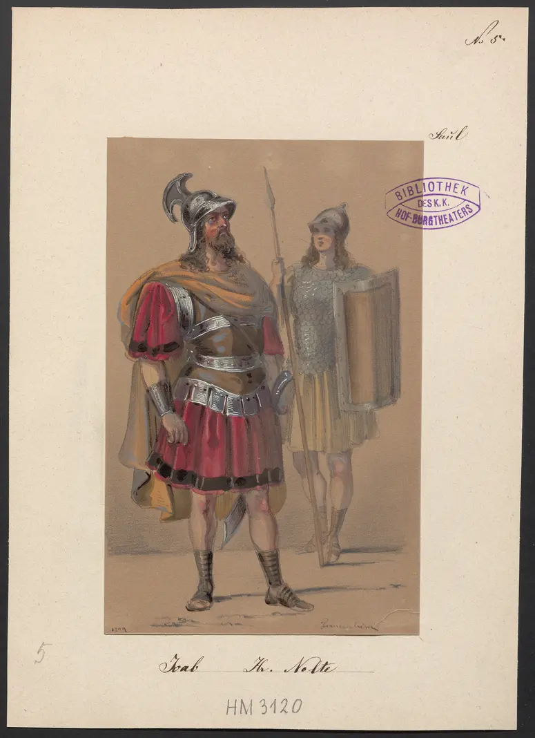Saul, Titel der Serie: Figurinen des k.k. Hof-Burgtheaters