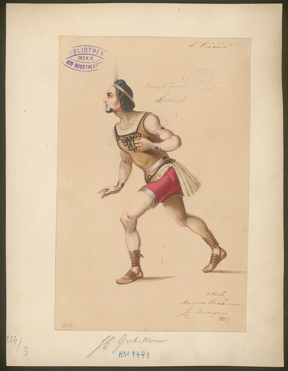 Julius Cäsar, Originaltitel: The Tragedy of Julius Caesar, Titel der Serie: Figurinen des k.k. Hof-Burgtheaters