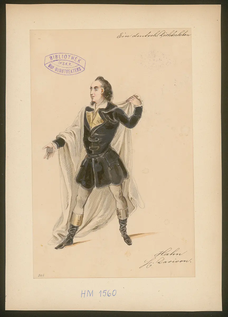 Ein deutsches Dichterleben, Titel der Serie: Figurinen des k.k. Hof-Burgtheaters