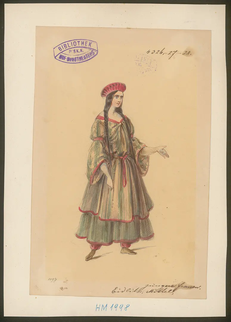 Alexander und Darius, Titel der Serie: Figurinen des k.k. Hof-Burgtheaters