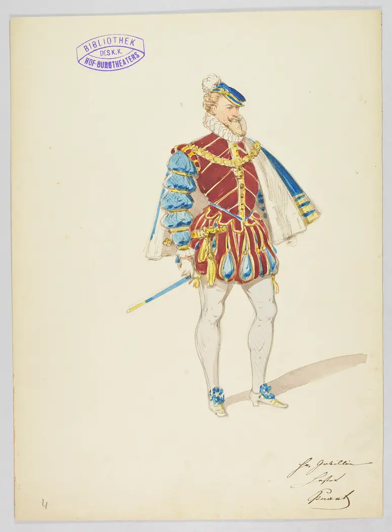 Maria Stuart, Titel der Serie: Figurinen des k.k. Hof-Burgtheaters