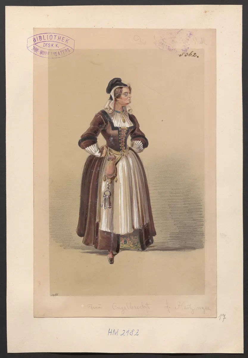 Die Lady von Worsley-Hall, Titel der Serie: Figurinen des k.k. Hof-Burgtheaters