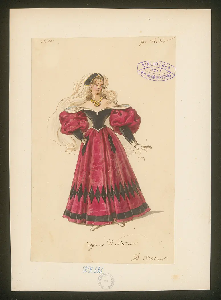 Gebrüder Foster, oder Das Glück mit seinen Launen, Titel der Serie: Figurinen des k.k. Hof-Burgtheaters