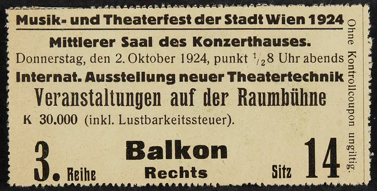 Im Dunkel, Weiterer Titel: Veranstaltungen auf der Raumbühne