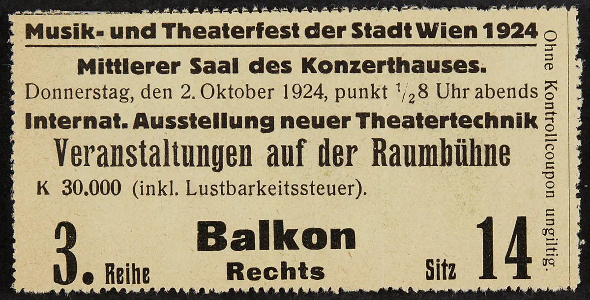 Im Dunkel, Weiterer Titel: Veranstaltungen auf der Raumbühne