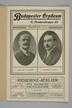 Budapester Orpheum, Verweis auf Stücktitel: Der platonische Hausfreund, Verweis auf Stücktitel: Pfeifendeckel