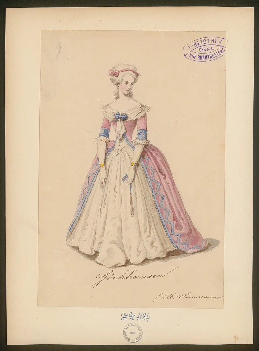 Fürst und Dichter, Titel der Serie: Figurinen des k.k. Hof-Burgtheaters