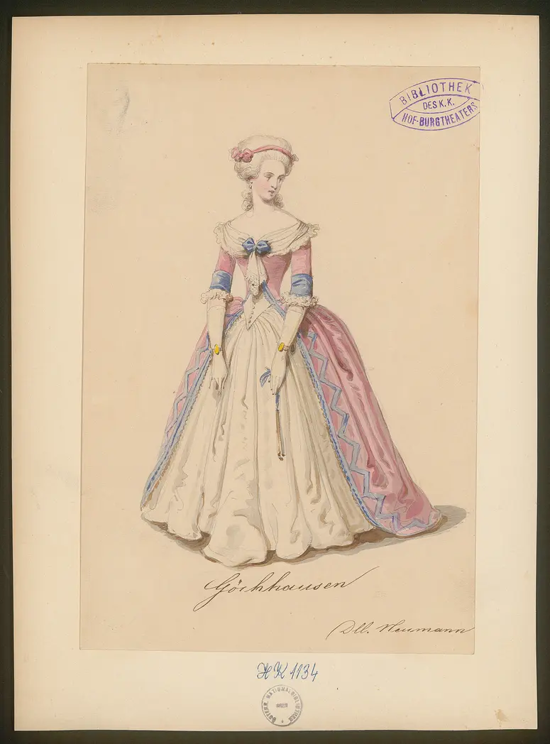 Fürst und Dichter, Titel der Serie: Figurinen des k.k. Hof-Burgtheaters