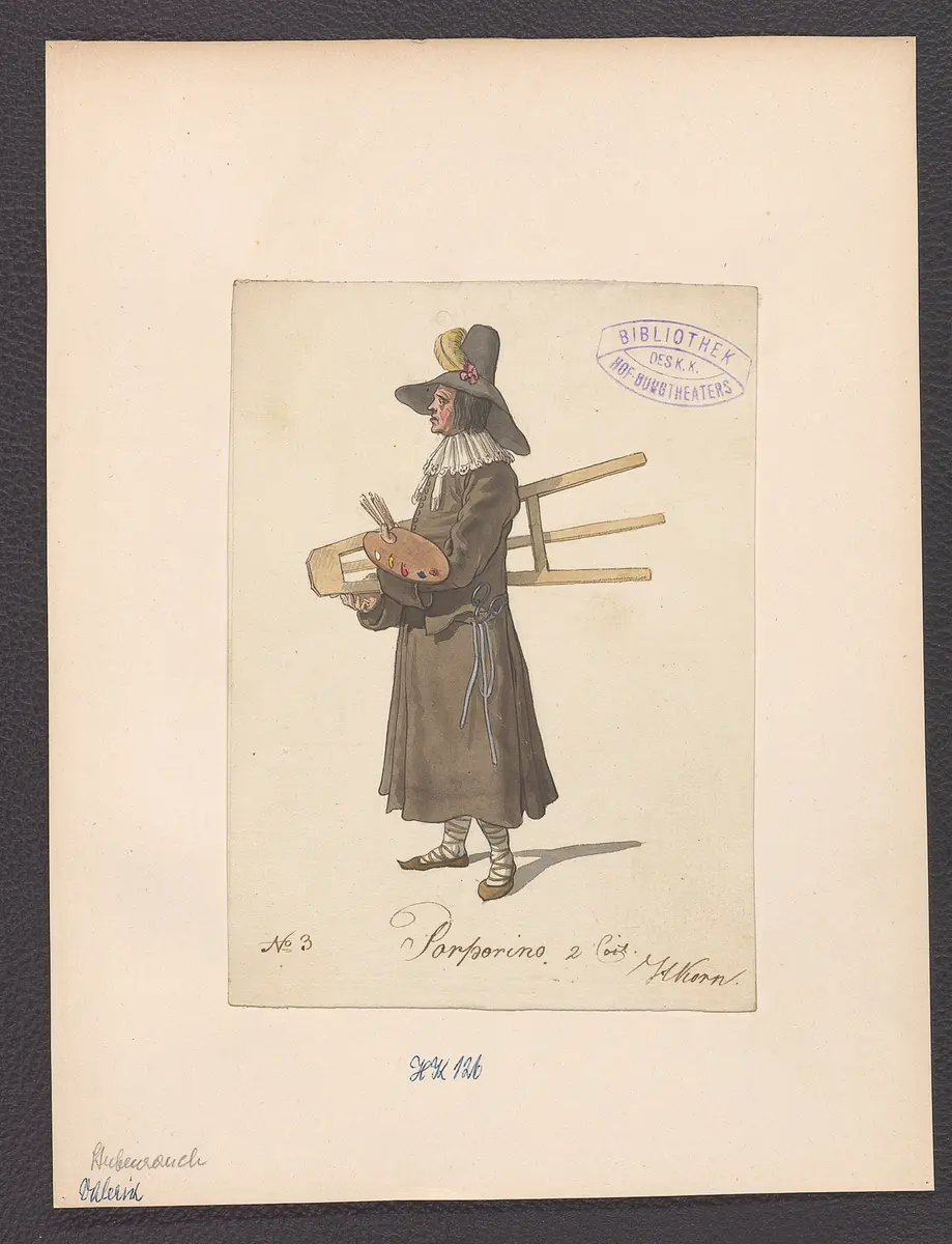 Valeria, oder Vaterlist, Suchtitel: Valeria, Originaltitel: Ponce de Leon, Titel der Serie: Figurinen des k.k. Hof-Burgtheaters