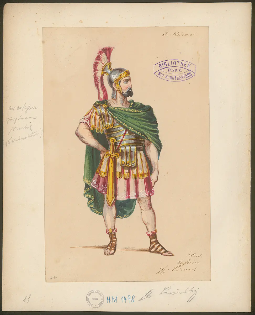 Julius Cäsar, Originaltitel: The Tragedy of Julius Caesar, Titel der Serie: Figurinen des k.k. Hof-Burgtheaters