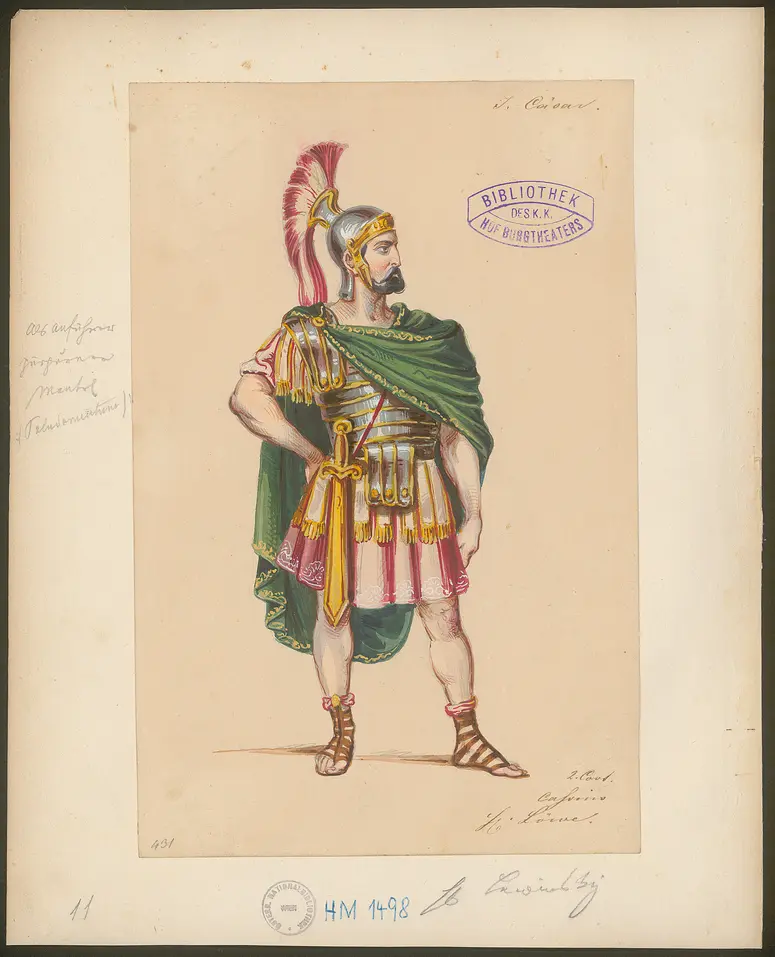 Julius Cäsar, Originaltitel: The Tragedy of Julius Caesar, Titel der Serie: Figurinen des k.k. Hof-Burgtheaters