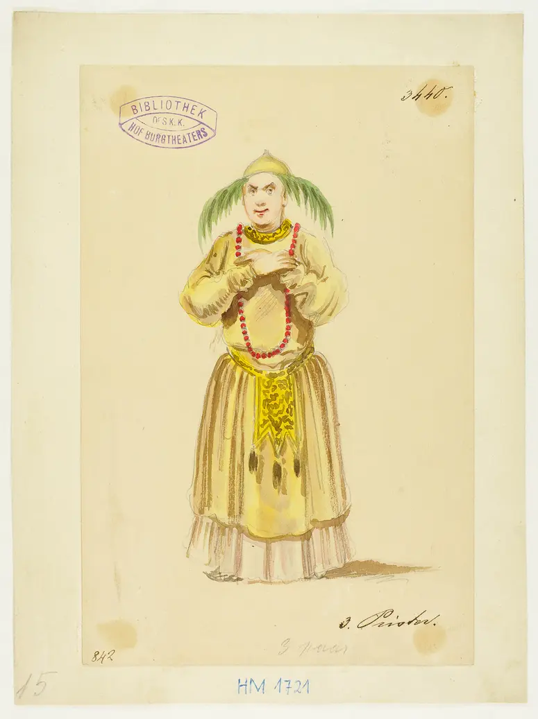 Turandot, Prinzessin von China, Suchtitel: Turandot, Titel der Serie: Figurinen des k.k. Hof-Burgtheaters