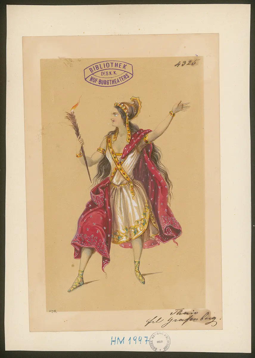 Alexander und Darius, Titel der Serie: Figurinen des k.k. Hof-Burgtheaters