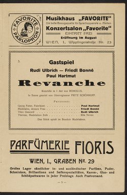 Theater und Kabarett Hölle, Revanche, Das Amüsiermädel