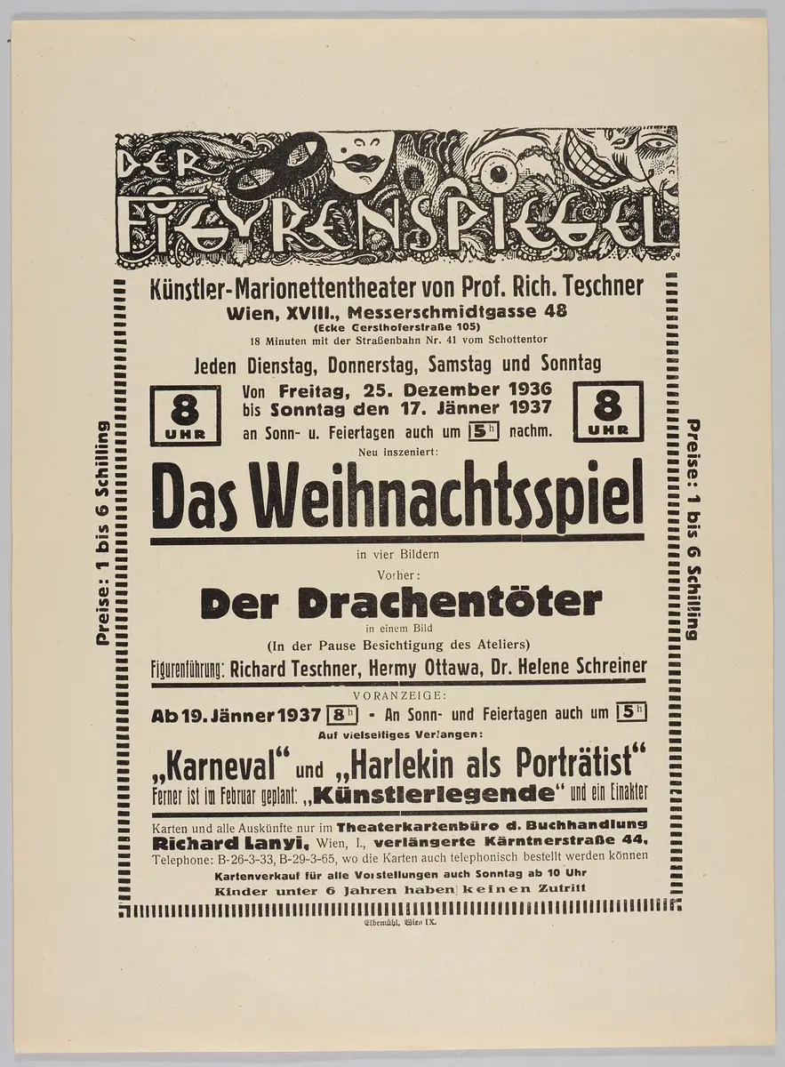 Der Figurenspiegel, Verweis auf Stücktitel: Weihnachtsspiel, Verweis auf Stücktitel: Der Drachentöter