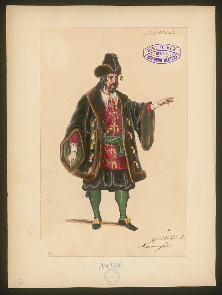 Uriel Acosta, Titel der Serie: Figurinen des k.k. Hof-Burgtheaters