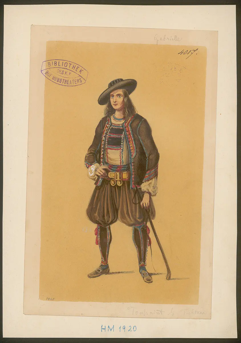 Gabriele von Precy, Titel der Serie: Figurinen des k.k. Hof-Burgtheaters