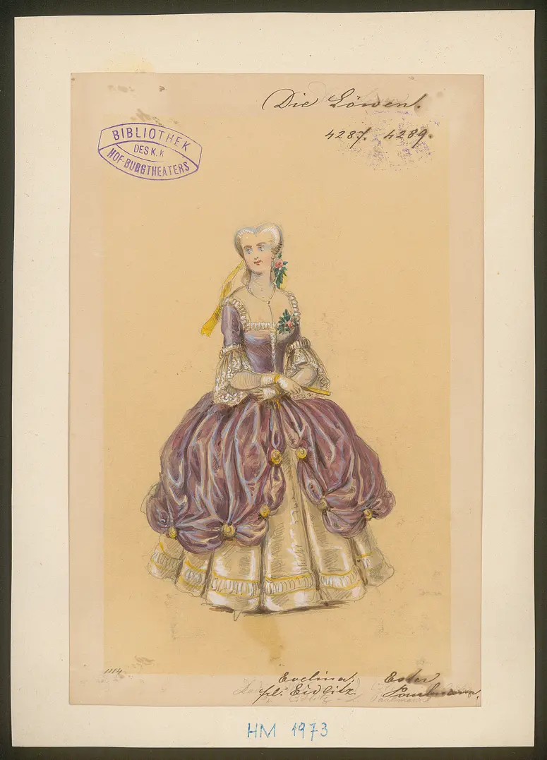 Die Löwen von ehedem, Titel der Serie: Figurinen des k.k. Hof-Burgtheaters