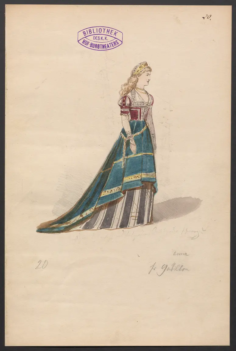 Gustav Wasa, oder Maske für Maske, Titel der Serie: Figurinen des k.k. Hof-Burgtheaters