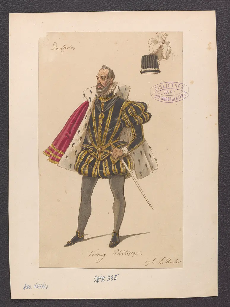 Don Carlos, Infant von Spanien, Originaltitel: Don Karlos, Infant von Spanien, Titel der Serie: Figurinen des k.k. Hof-Burgtheaters