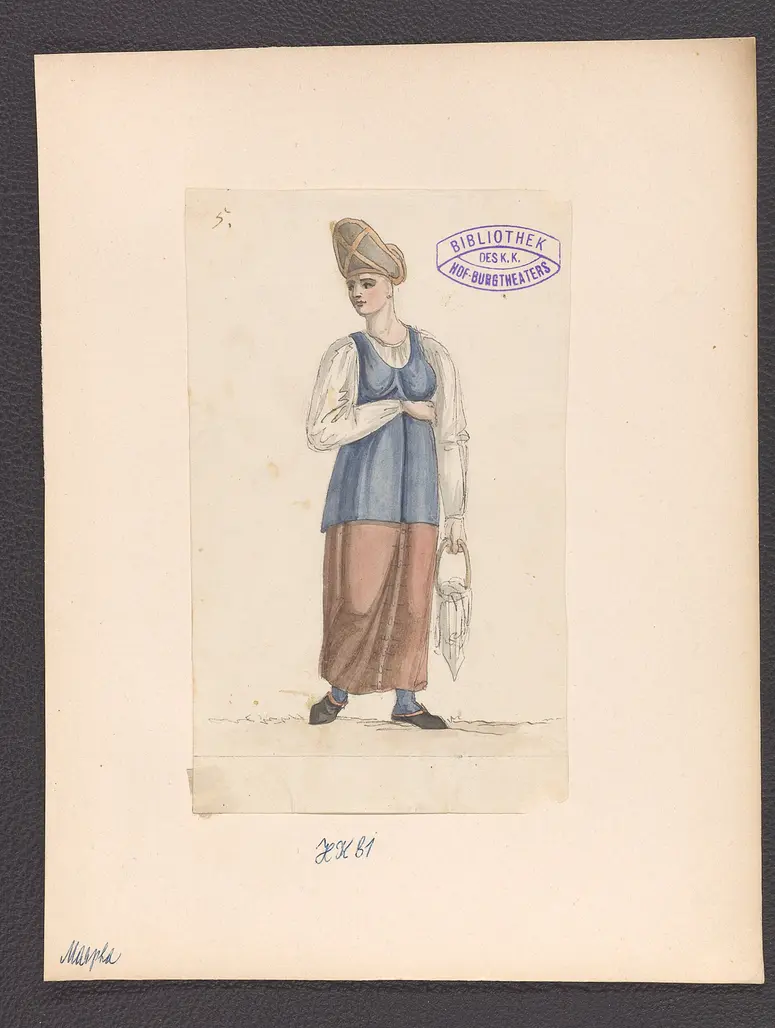 Marpha, Titel der Serie: Figurinen des k.k. Hof-Burgtheaters