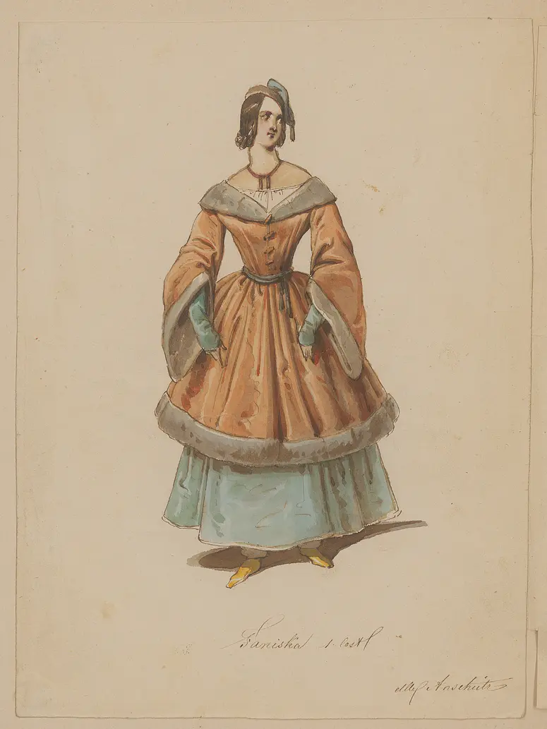 Der Liebe Wahn und Wahrheit, Titel der Serie: Figurinen des k.k. Hof-Burgtheaters