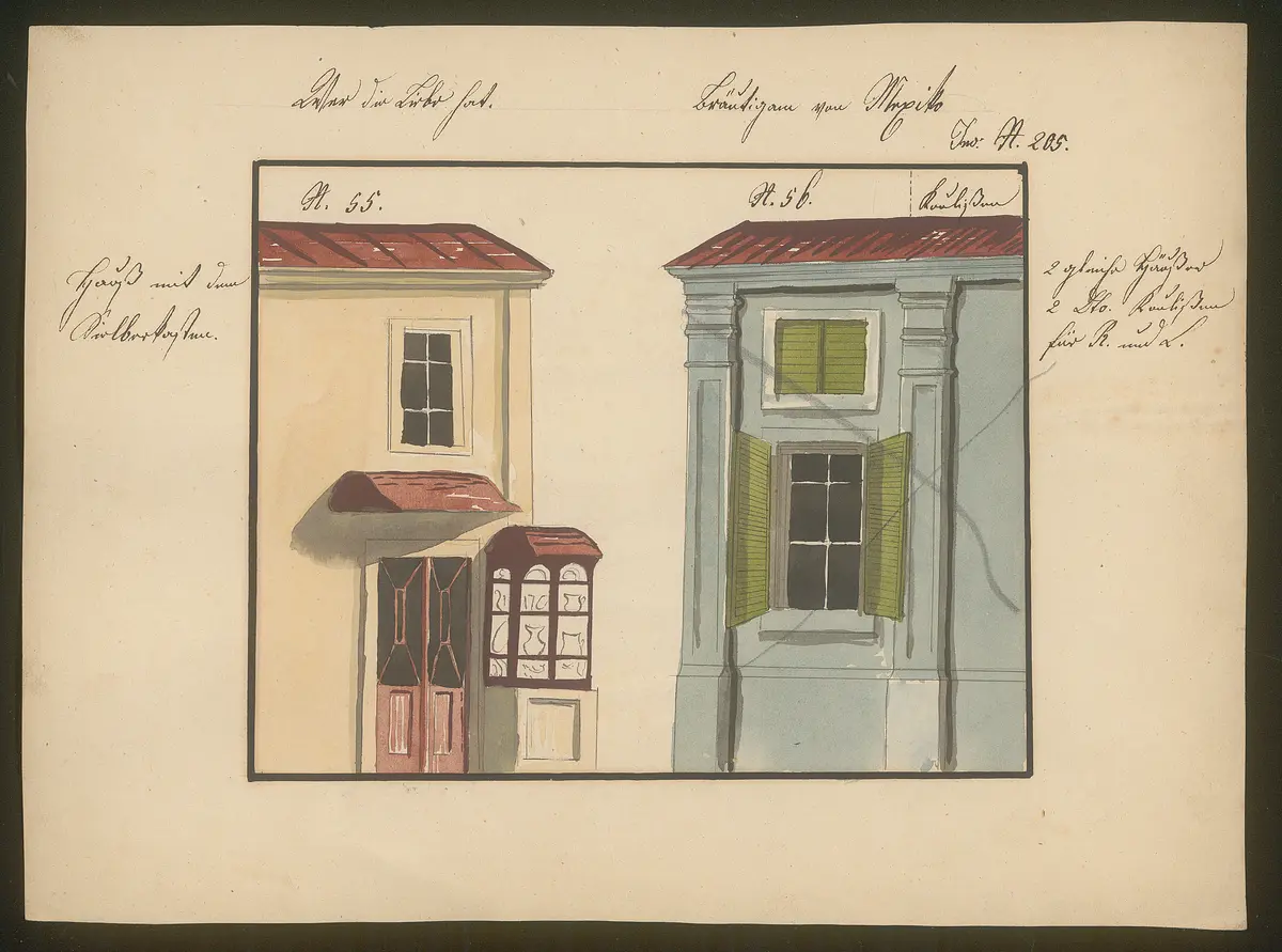 Wer die Liebe hat, führt die Braut heim, Der Bräutigam aus Mexiko, Titel der Serie: Dekorationsfundus der Hoftheater (Altbestand aus der ersten Hälfte des 19. Jh.)