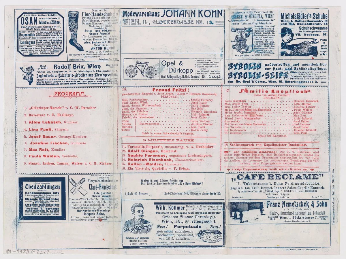 Budapester Orpheum-Gesellschaft, Freund Fritzl, Familie Knopfloch