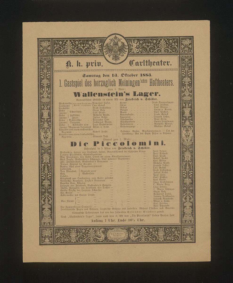 Wallensteins Lager, Die Piccolomini