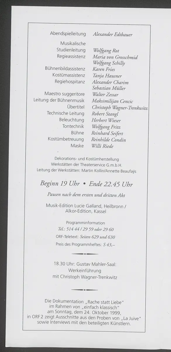 La Juive, Die Jüdin