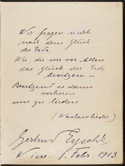Gästebuch. Atelier Franz-Xaver Setzer, Wien
