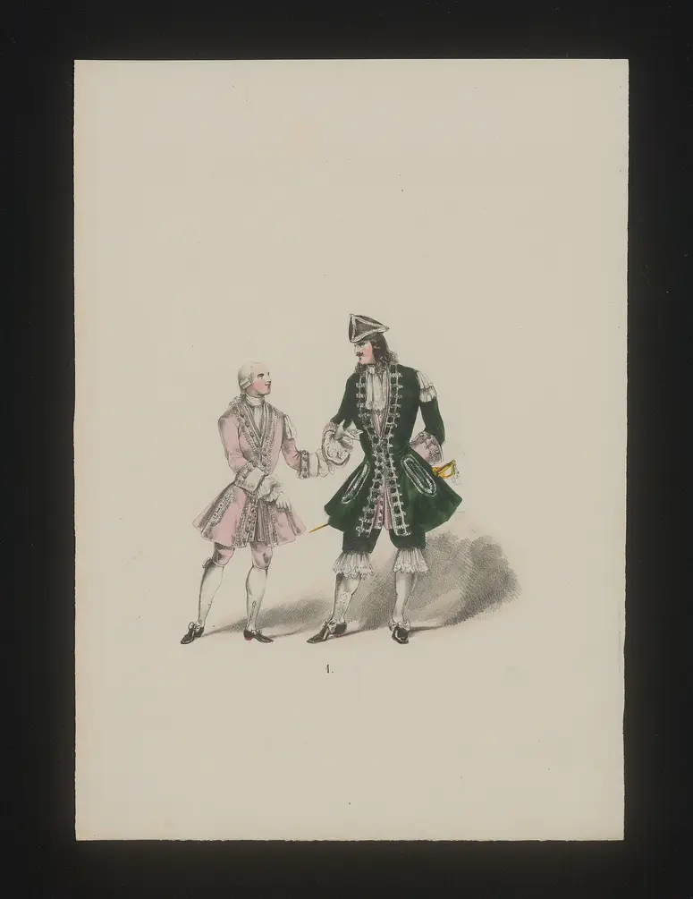 Les premières armes de Richelieu, Titel der Serie: Neue Costume-Sammlung verschiedener Zeiten und Nationen