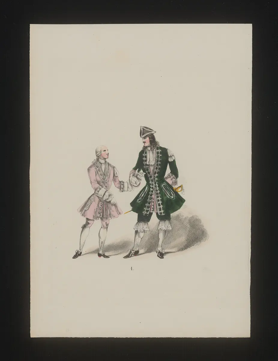 Les premières armes de Richelieu, Titel der Serie: Neue Costume-Sammlung verschiedener Zeiten und Nationen