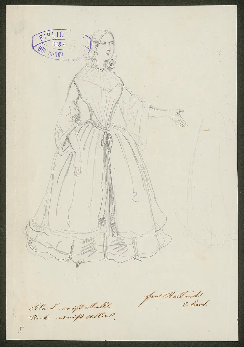 Die Rose von Sorrent, Titel der Serie: Figurinen des k.k. Hof-Burgtheaters