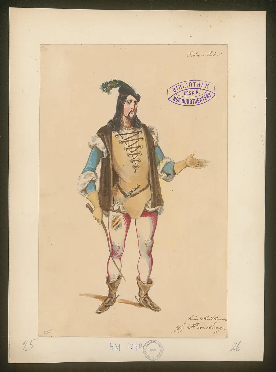 Cäcilia von Albano, Titel der Serie: Figurinen des k.k. Hof-Burgtheaters