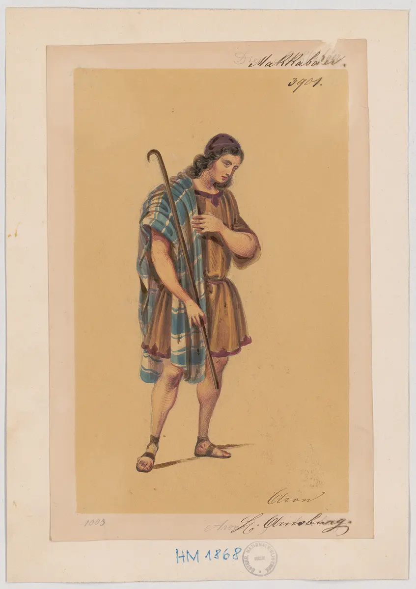 Die Makkabäer, Titel der Serie: Figurinen des k.k. Hof-Burgtheaters